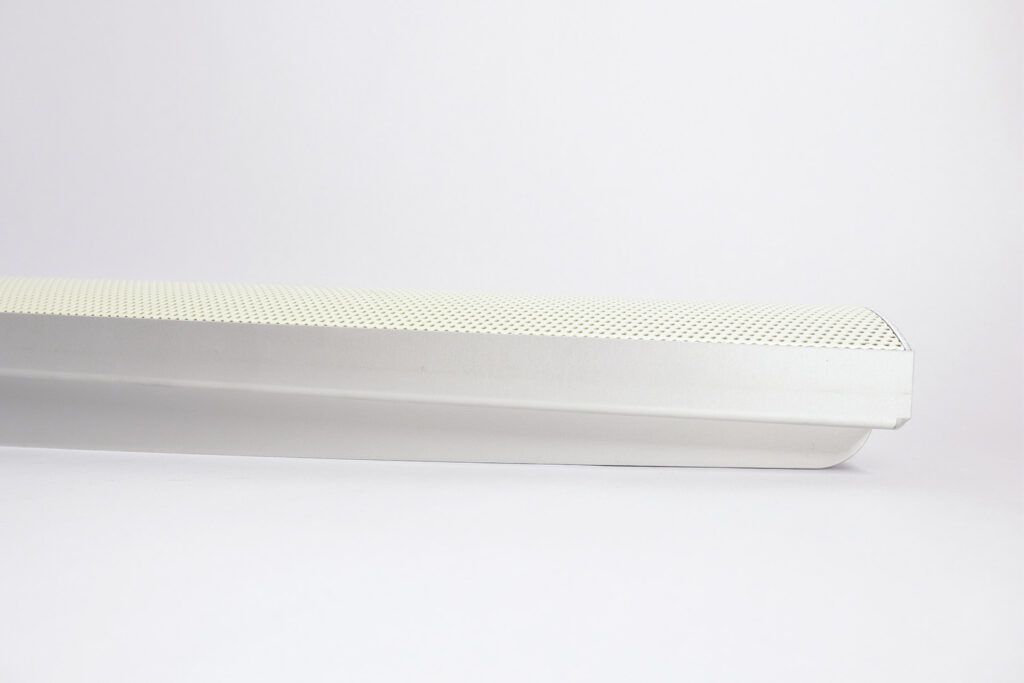 Hillel lamp by Arthur Bitsch, part of the Altar series using aluminum and upcycled perforated steel, 2023.